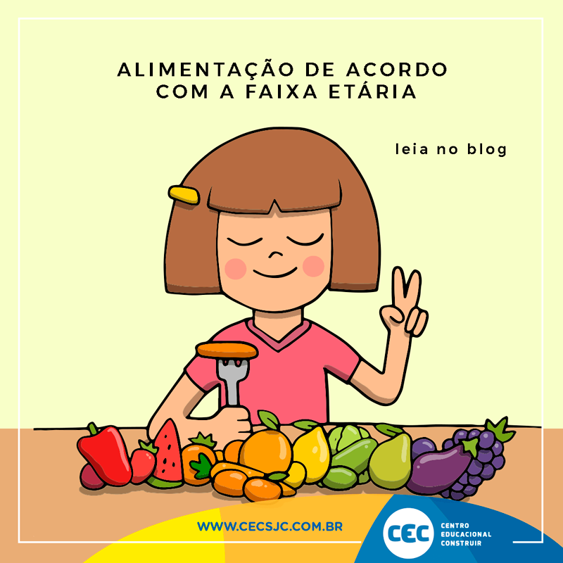 Alimentação de acordo com cada faixa etária